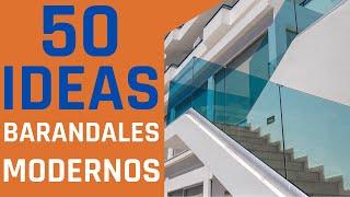 BARANDALES PARA ESCALERAS 🟩🟦🟧 BARANDALES MODERNOS 🔥 ⭐ BARANDALES DE VIDRIO TEMPLADO [upl. by Arbba]