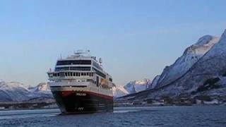 MS Trollfjord leaving Sortland southwards [upl. by Lien666]