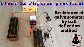 To determine resistance of galvanometer by half deflection method  class 12  physics practical [upl. by Lotta]