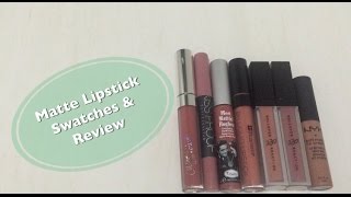 Matte Lipstick Swatches amp Review  Bahasa Indonesia [upl. by Narmak]