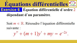 Exercice corrigé Equation différentielle dépendant dun paramètre [upl. by Assehc585]