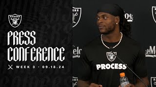 Gardner Minshew and Davante Adams Presser  91824  Raiders  NFL [upl. by Morvin]