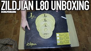 Zildjian L80 Low Volume Cymbal Set Unboxing LV468 DonutDrums [upl. by Adnaw697]