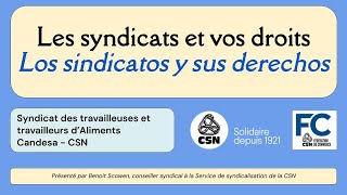 Atelier  Vos droits à la syndicalisation  Taller  Sus derechos de sindicación [upl. by Jerad291]