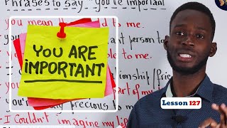 Fason pou di OU ENPÒTAN an Anglè  Ways to say YOU ARE IMPORTANT in English Lesson 127 [upl. by Hevak]