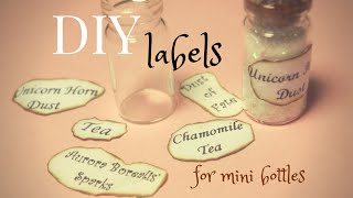 DIY Labels for Bottle Charms  Come fare le Etichette per Bottigliette [upl. by Niro]