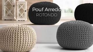 Pouf Arredo Rotondo Intrecciato In Cotone [upl. by Ethel765]