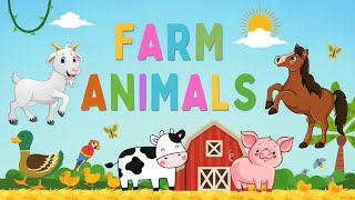 Farm Animals  Learn farm animals names in English  Kids vocabulary  English Educational Video [upl. by Watson207]