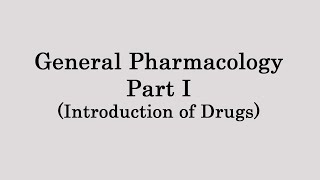 Introduction to pharmacology  part 1   Introduction of drugs [upl. by Dabbs908]