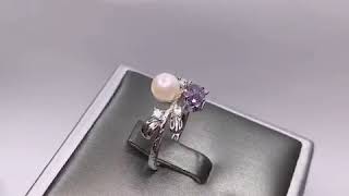 S925 sterling silver pearl ring setting [upl. by Kelly]