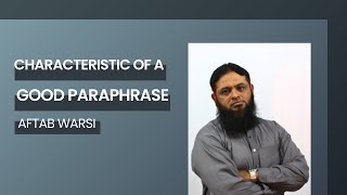 Introduction │ Characteristic of a good paraphrase │ English grammar [upl. by Ytirahc]