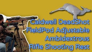 Caldwell DeadShot FieldPod Adjustable Ambidextrous Rifle Shooting Rest Review [upl. by Onirefez64]