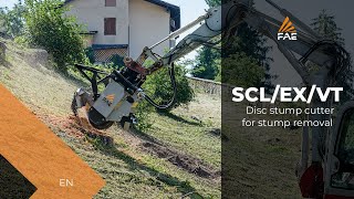 FAE SCLEXVT  Disc stump cutter for excavators from 7 to 15 t [upl. by Hickey924]