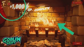 How to Warm Yourself at the Yule Log in the Cozy Lodge  Fortnite Winterfest Questline [upl. by Ateuqal596]