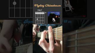 Flyday Chinatown  Yasuha  Guitar Chords  shorts [upl. by Grassi297]