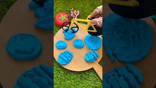 Kinetic sand with little fingers42💚💙💛❤️foryou relaxing satisfying [upl. by Eissert]