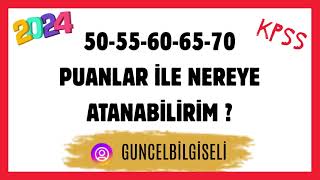 KPSS 2024 5055606570 PUANLA BAŞVURU YAPABİLECEĞİNİZ KADROLAR [upl. by Vashtee768]