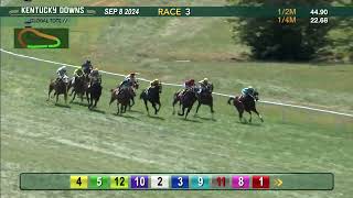 Caroline Street wins race three on September 8 at Kentucky Downs [upl. by Notyad]