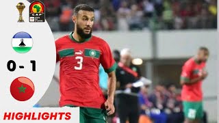 LESOTHO 01 MOROCCO  HIGHLIGHTS  AFCON QUALIFIERS 2025 [upl. by Anilec463]