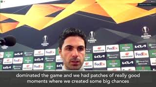 Arteta on quotdominantquot performance despite 11 draw with Benfica [upl. by Burck]