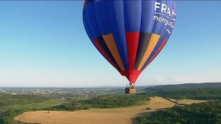 Vol en montgolfière  la CôtedOr vue du ciel à 400 mètres d’altitude [upl. by Irrej849]