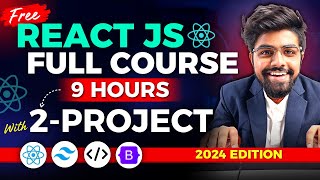 REACT JS Full Course for Beginners with Website Project FREE  2024 Edition [upl. by Ynnob891]