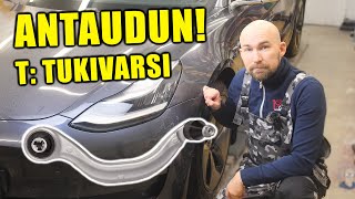 Taas vaihtuu osaa Model 3n alustaan Taaempi alatukivarsi etuakselille [upl. by Donnenfeld155]