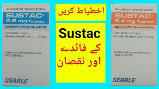 Sustac Glyceryl Trinitrate Drug Information Cardnit tablet uses Hindi or Urdu nitroglycerin [upl. by Gavrah]