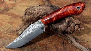 Knife Making Forging an Everyday carry knife from spring steel [upl. by Scheider]