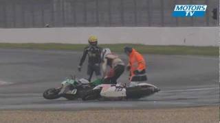 An unusual crash for two race bikes [upl. by Nikki600]