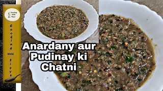 Anardana aur podina ki Chatni Mint and Pomegranate sauce [upl. by Theobald758]