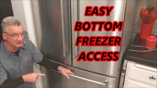 Bottom Freezer Door and Basket Removal [upl. by Wunder696]