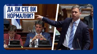 Skupština Srbije  Miroslav Aleksić Šta vi radite Da li ste vi normalni [upl. by Thursby519]