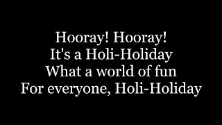 Boney M  Hooray Hooray Its A HoliHoliday  lyrics [upl. by Lumbard]