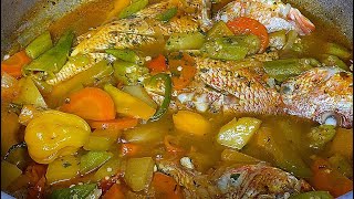 Steamed Fish with Okra Jamaican Style [upl. by Mitchel730]