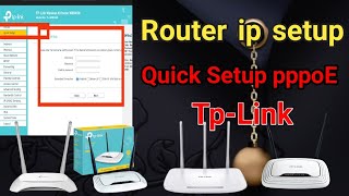 Tp link router ip setup and configuration 2022  Tp link router quick Setup pppoE  tplink [upl. by Adama]