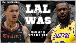 Los Angeles Lakers vs Washington Wizards Full Game Highlights  Feb 29  2024 NBA Season [upl. by Acnalb]