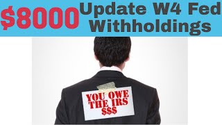 How to correct federal tax withholdings using my real income W4 2020  E49 [upl. by Iris]