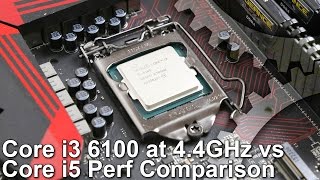 Core i3 6100 44GHz BCLK Overclock vs i5 2500Ki5 3570Ki5 4690K Benchmarks [upl. by Carr]