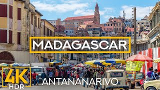 Colorful Streets amp Busy City Life of Antananarivo  Virtual Tour to the Capital of Madagascar 4K HDR [upl. by Eiliak]