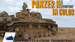 WW2 color footage Panzer III  Panzerkampfwagen 3 [upl. by Ymac]