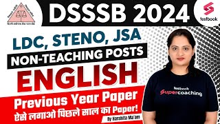 DSSSB Non Teaching Previous Year Paper  English  DSSSB LDCStenoJSA English 2024  Harshita Maam [upl. by Seow357]