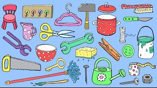 Deutsch lernen 75 Haushaltsgegenstände – 75 household items  German for beginners [upl. by Hui483]