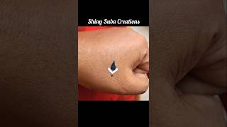 Simple Bindi Design By Shiny Suba Creations bindi pottu tattoo art shorts trending [upl. by Ecila]