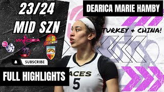 Dearica Marie Hamby Highlights 202324  Turkey amp China Top Leagues [upl. by Erdna]