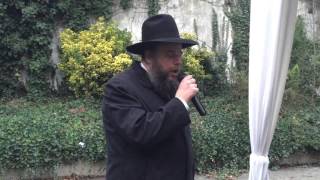 Ezra Lubelsky singing at a Chupa in Antwerp Mi Adir with Bobov nigun [upl. by Adnolat]