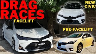 Toyota Grande 2014 VS Grande 2019 Drag Races 🔥  Civic Xi VS Grande 2019 🤩 [upl. by Zoarah]