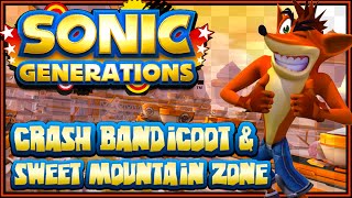 Sonic Generations PC  1440p Crash Bandicoot amp Sweet Mountain Zone [upl. by Abbotsen]