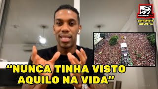 BERRÍO FICOU ASSUSTADO COM A TORCIDA DO FLAMENGO [upl. by Ahsinaw]