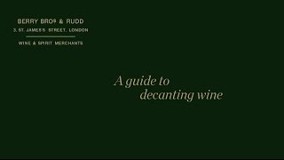 A guide to decanting wine [upl. by Oleg]